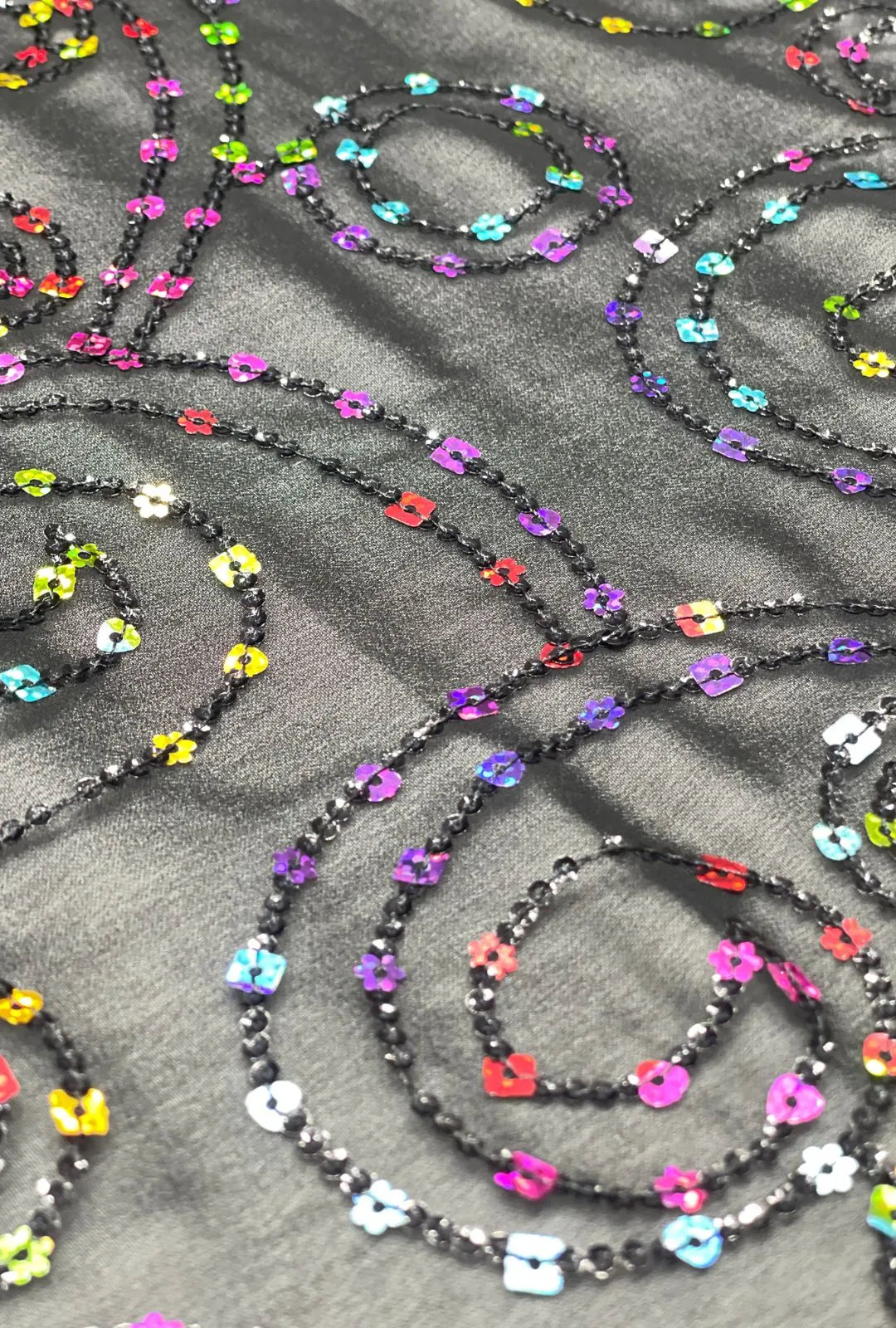 Elegant Georgette Fabric With Multi Sequence Embroidery Work