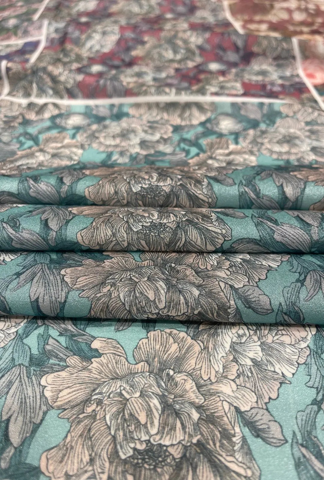 Smooth Finish Silk Crepe Fabric for Designer Kaftan Collection