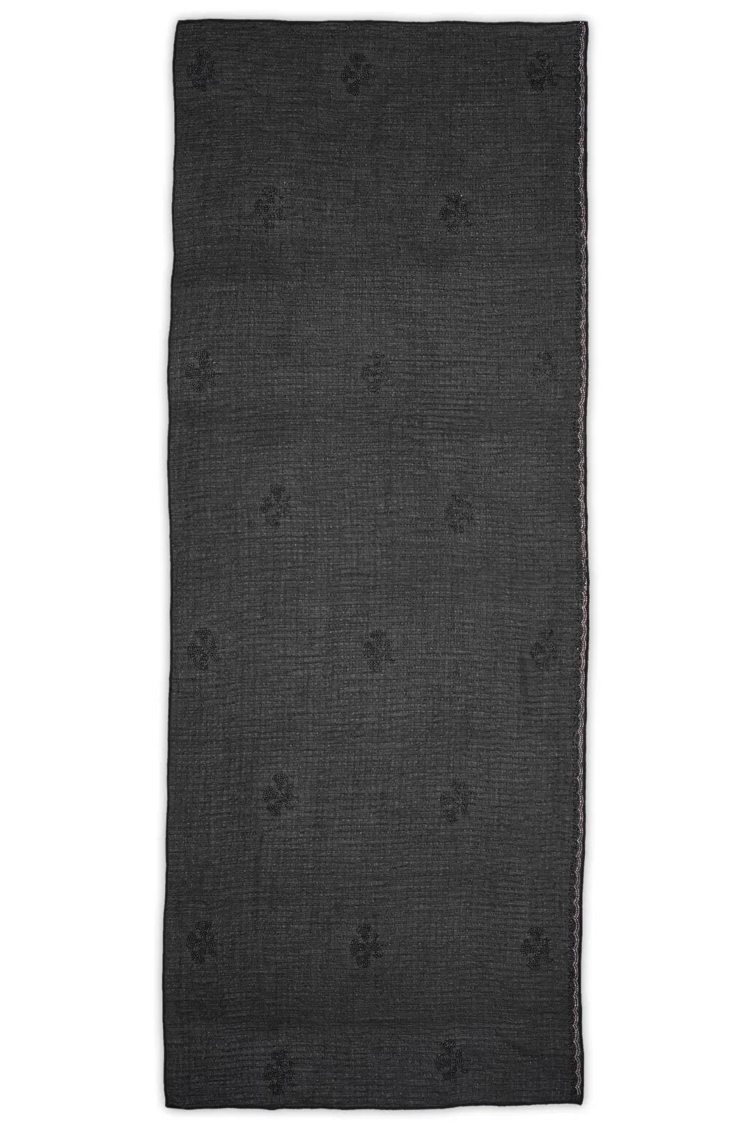 Black Stone Work Stole for Girl - غاجي والا إكسبورت Gajiwala Export