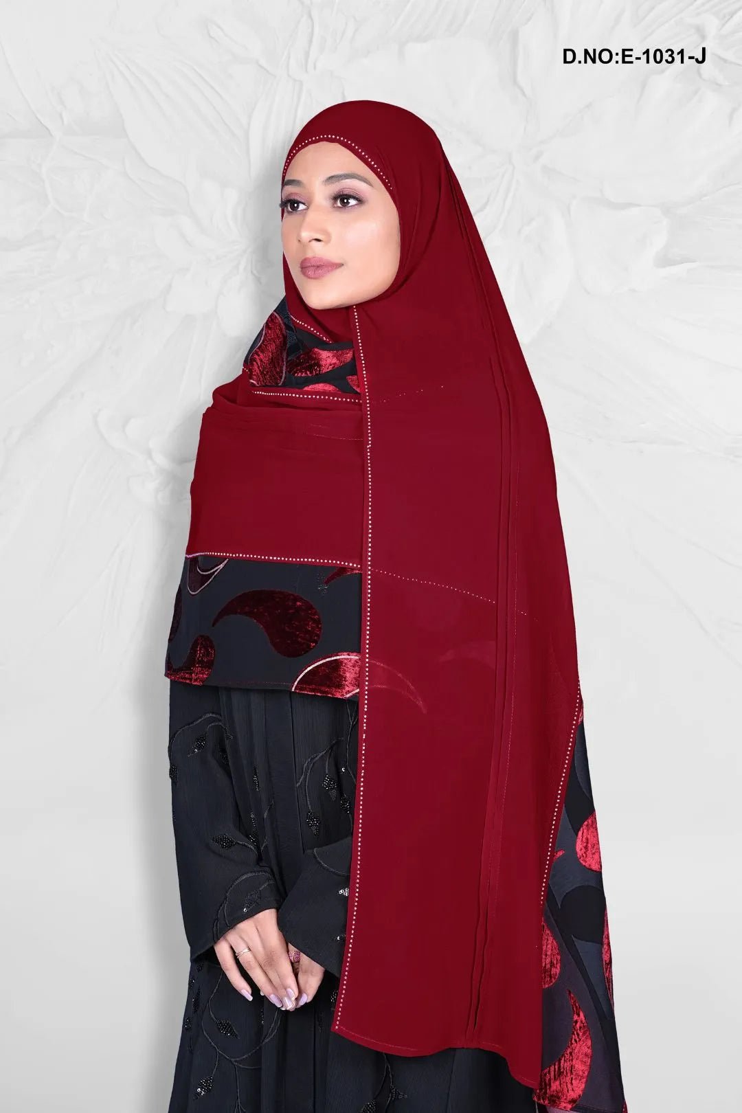 Elegant Modesty Veil with Jacquard Pattern Dupatta - غاجي والا إكسبورت Gajiwala Export