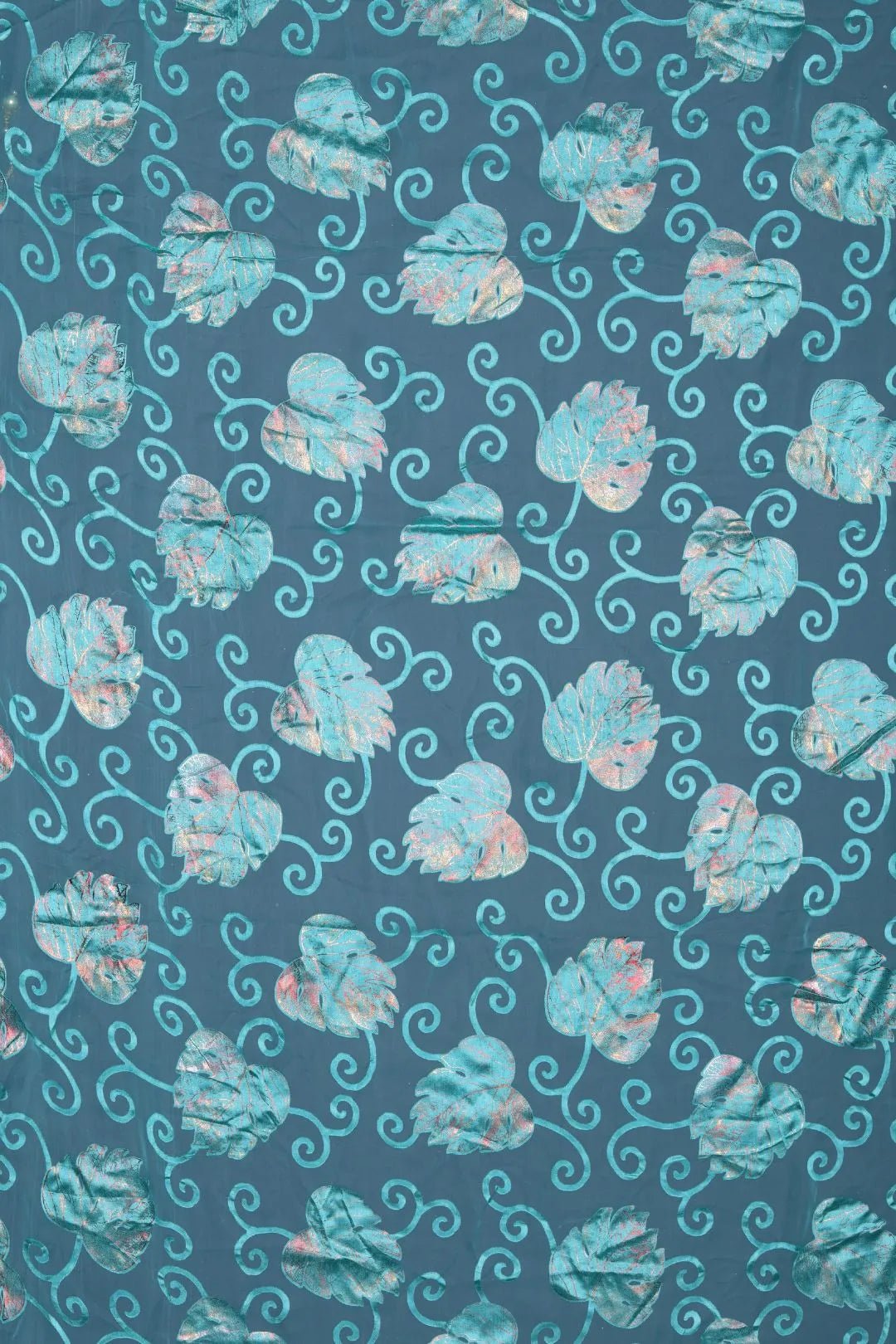 High - Shine Metallic Floral Brasso Fabric - غاجي والا إكسبورت Gajiwala Export