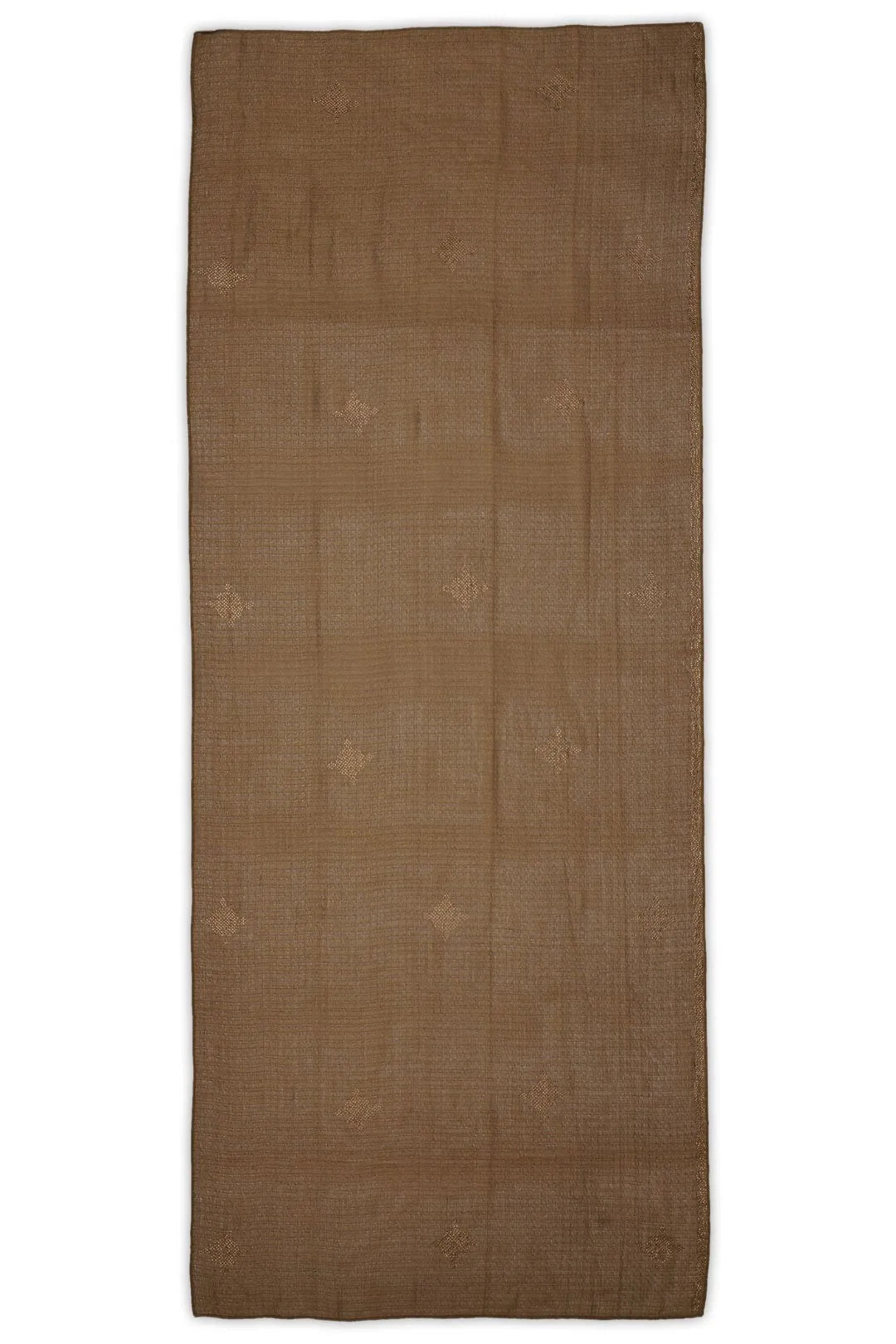 Brown Stole with Textured Fabric and Gold Rhinestones- غاجي والا إكسبورت Gajiwala Export