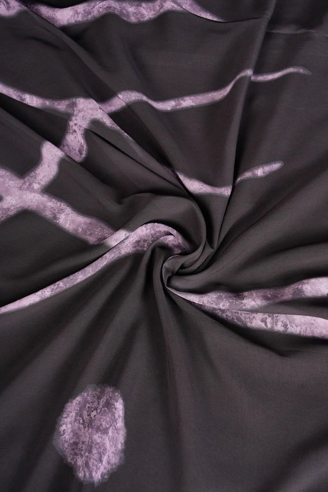 Weightless Georgette Shrug in Black and Plum Mist - غاجي والا إكسبورت Gajiwala Export