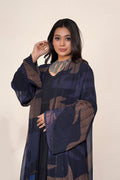 Abstract Stripe Chiffon Sequin Flow Shrug Elegant Modest Wear
