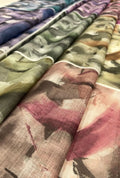 Artistic Abstract Printed Chiku Linen Boutique Fabric Yardage