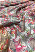Artistic Foliage Printed London Cotton Premium Kaftan Fabrics