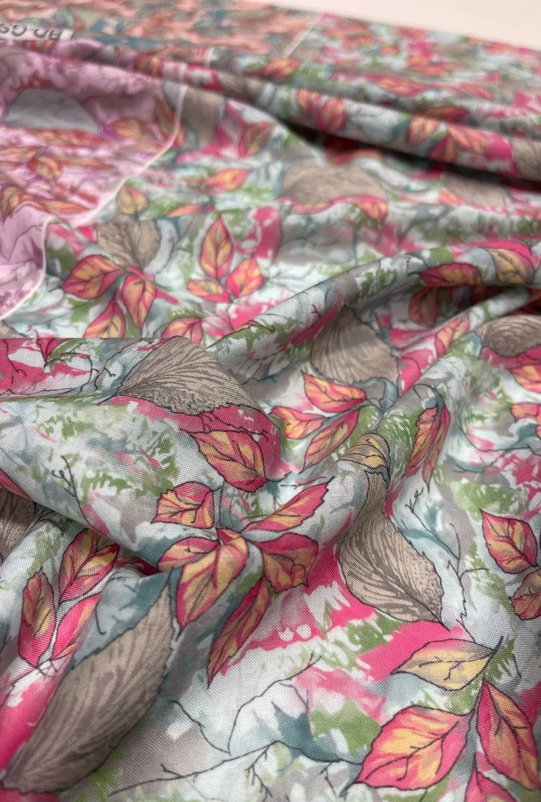 Artistic Foliage Printed London Cotton Premium Kaftan Fabrics
