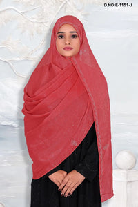 Baby Pink Designer Dupatta With Diamond Stone Work