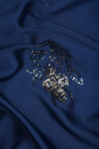 Barbie Doll With Embroidery Dark Blue Fabric