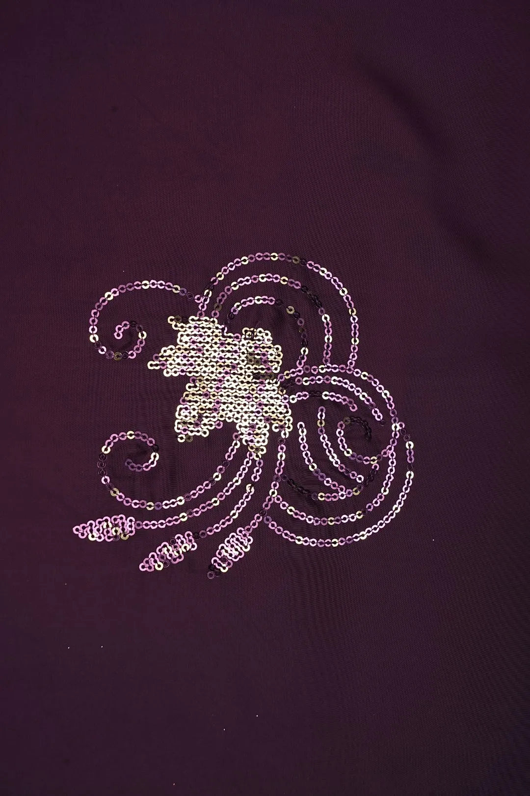 Barbie Doll With Embroidery Wine Fabric