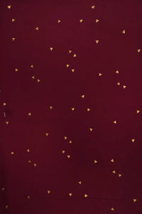 Barbie Doll With Triangle Foil Work Maroon Fabric