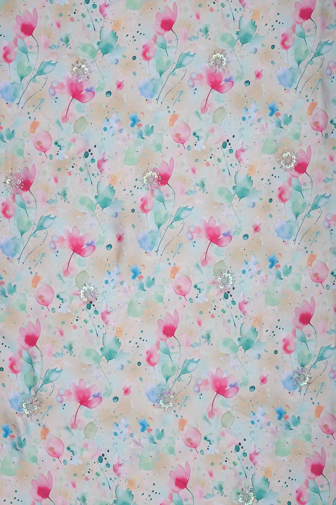 Barbie With Digital Print With Hand Work Fabric