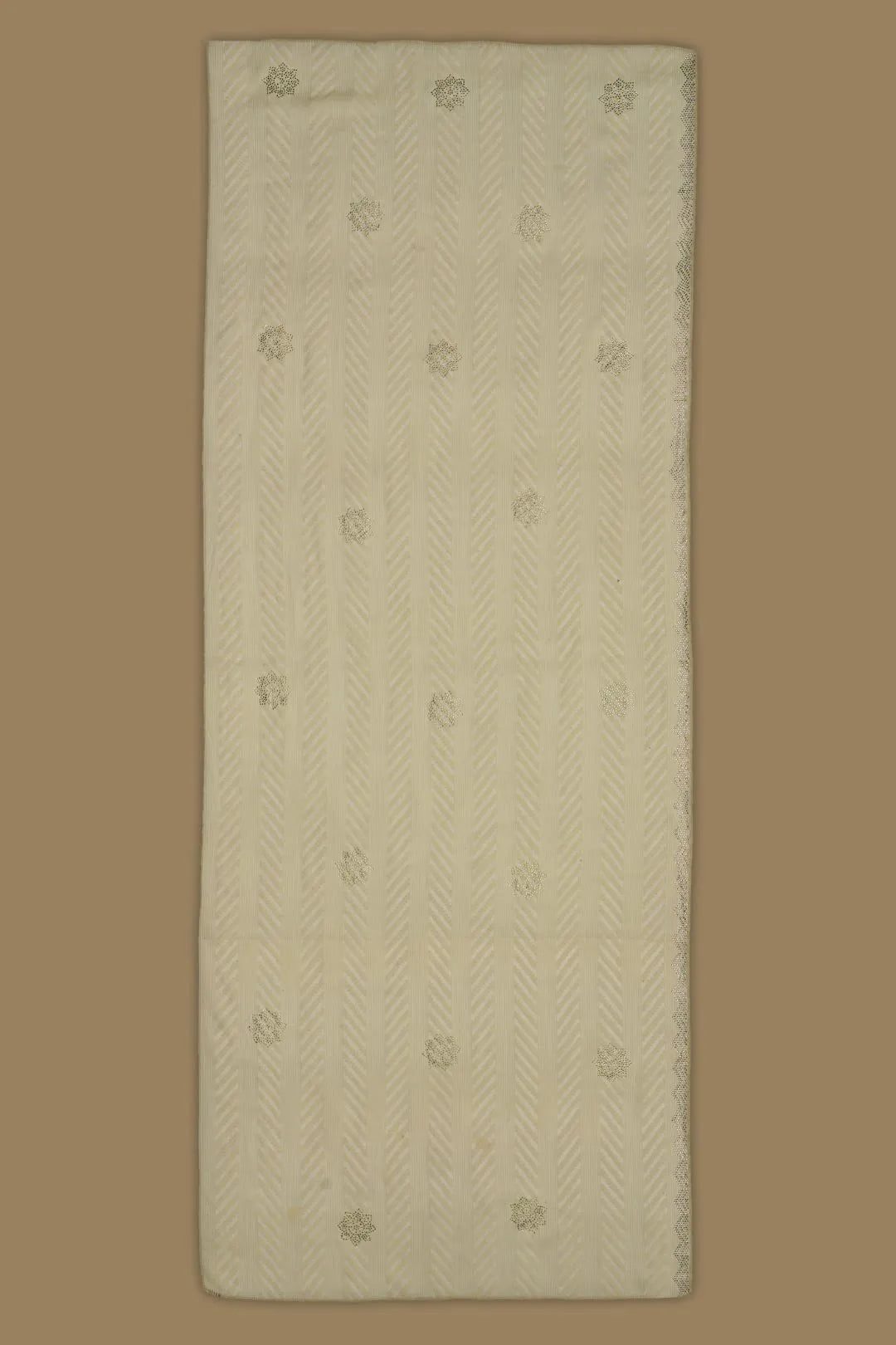 Beige Stonework Designer Stole For Abaya