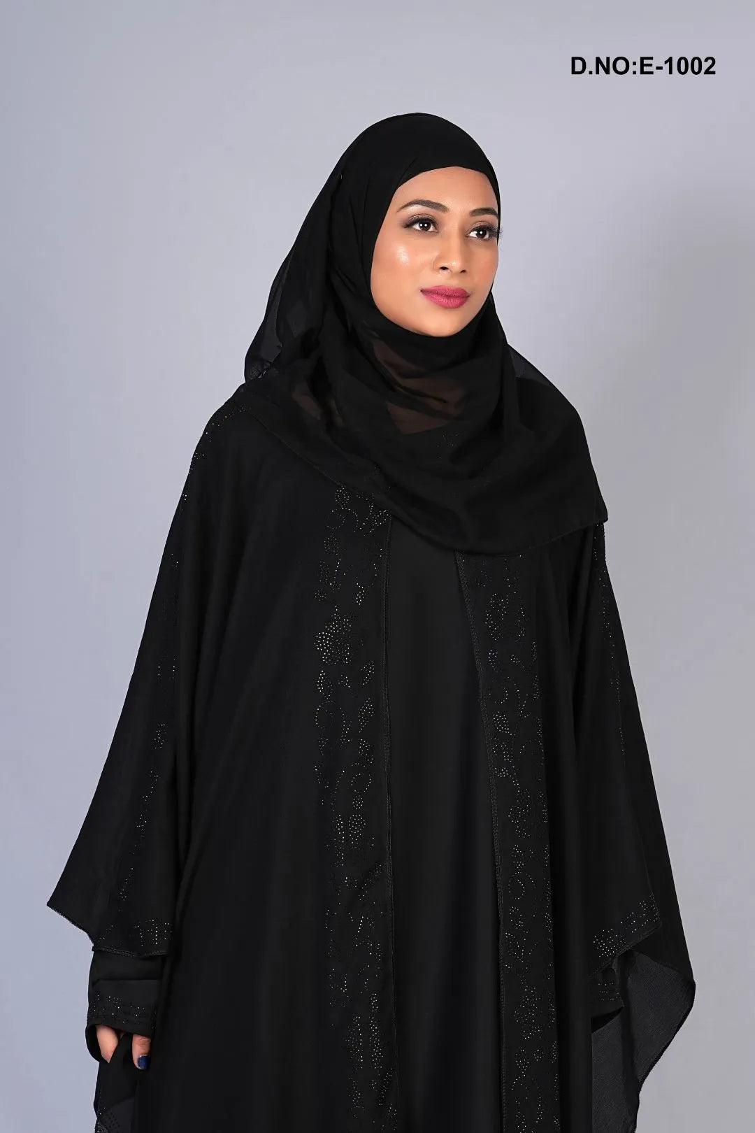 Black Abaya With Stole For Women