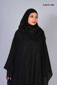 Black Abaya With Stole For Women