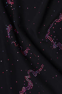 Black Diamond Work Barbie Fabric