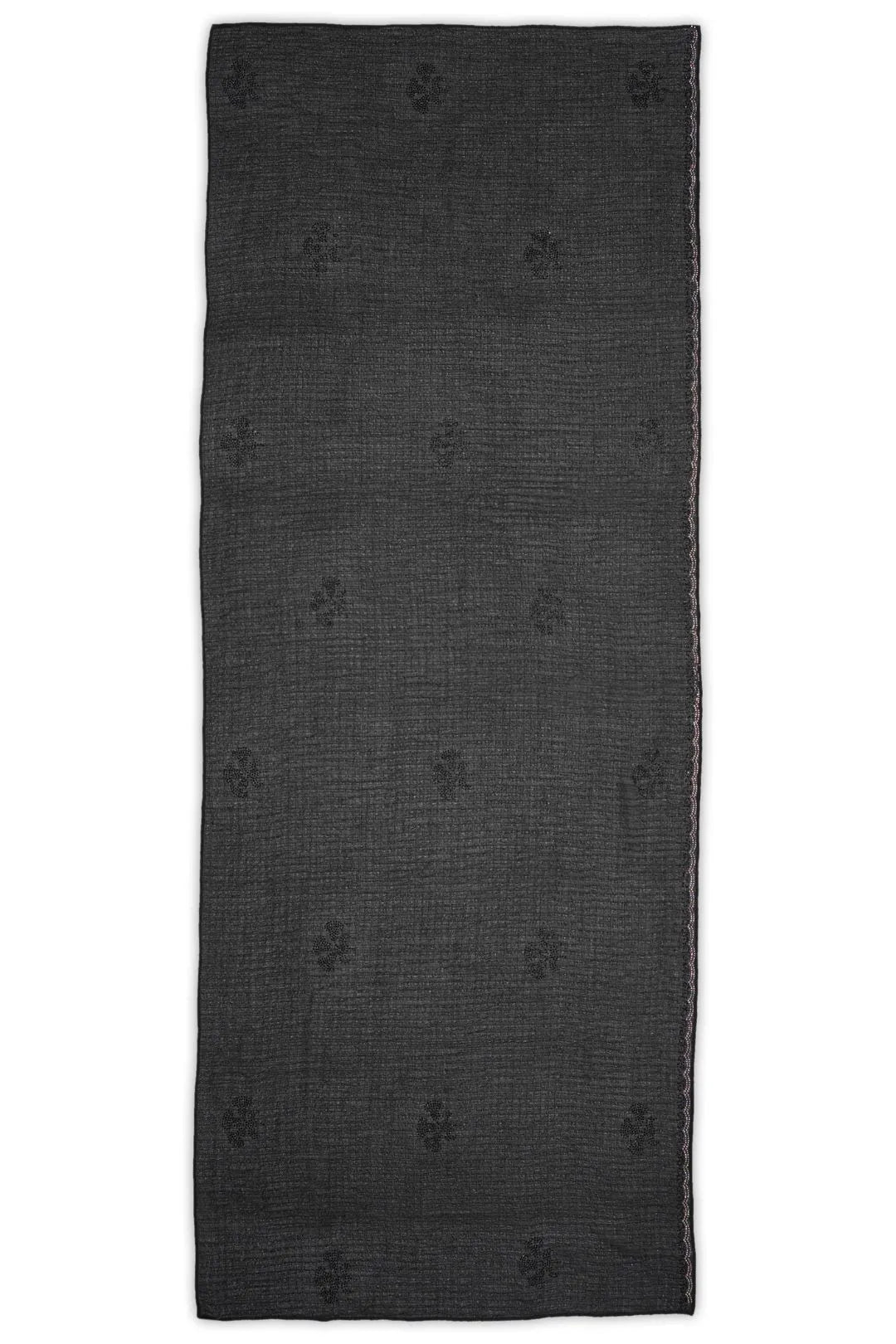 Black StoneWork Stole for Girls