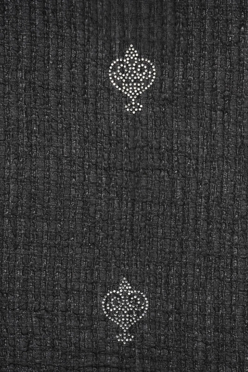 Black Stone work Designer Stole For Abaya