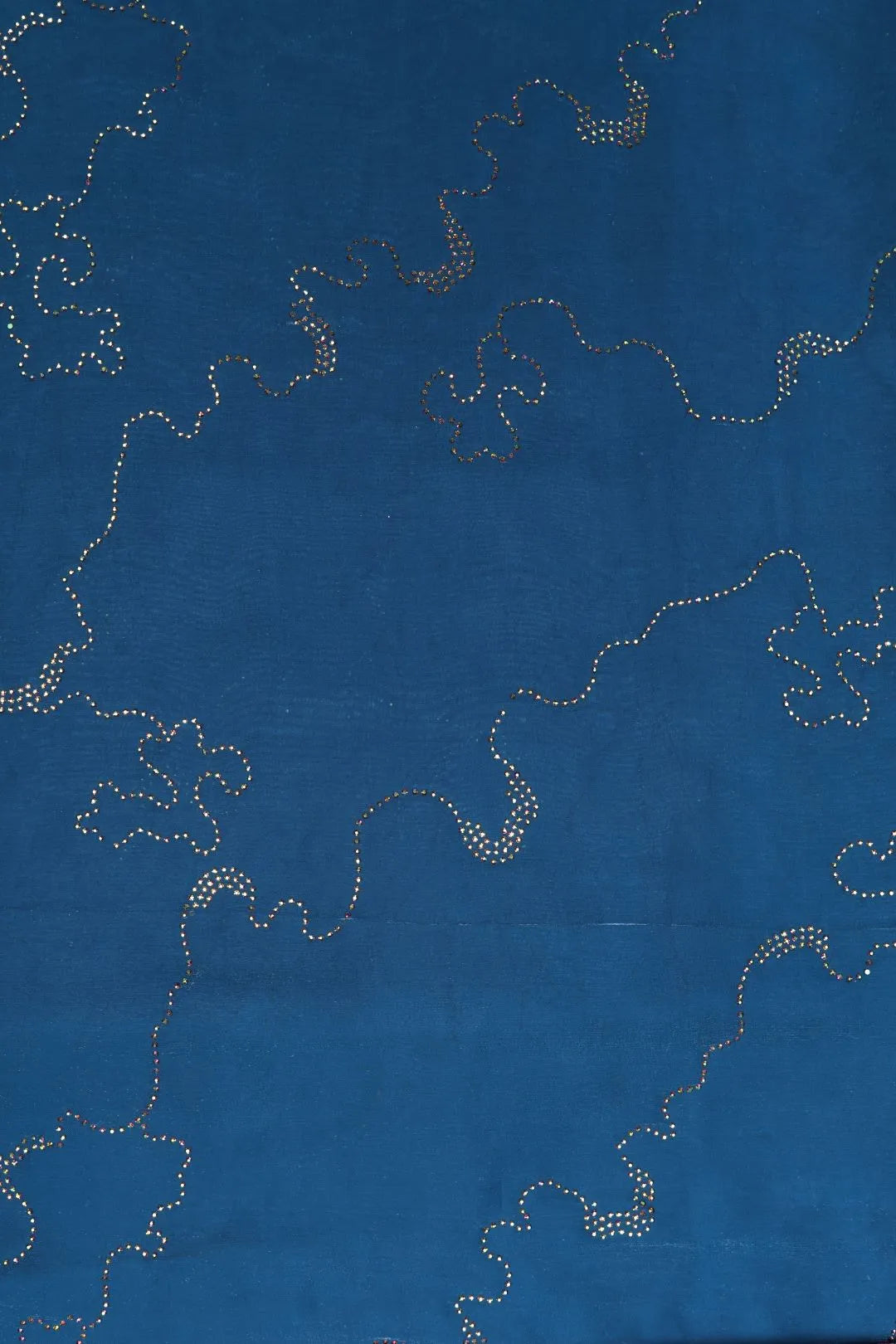 Blue Jiny Miny Diamond Work Fabric