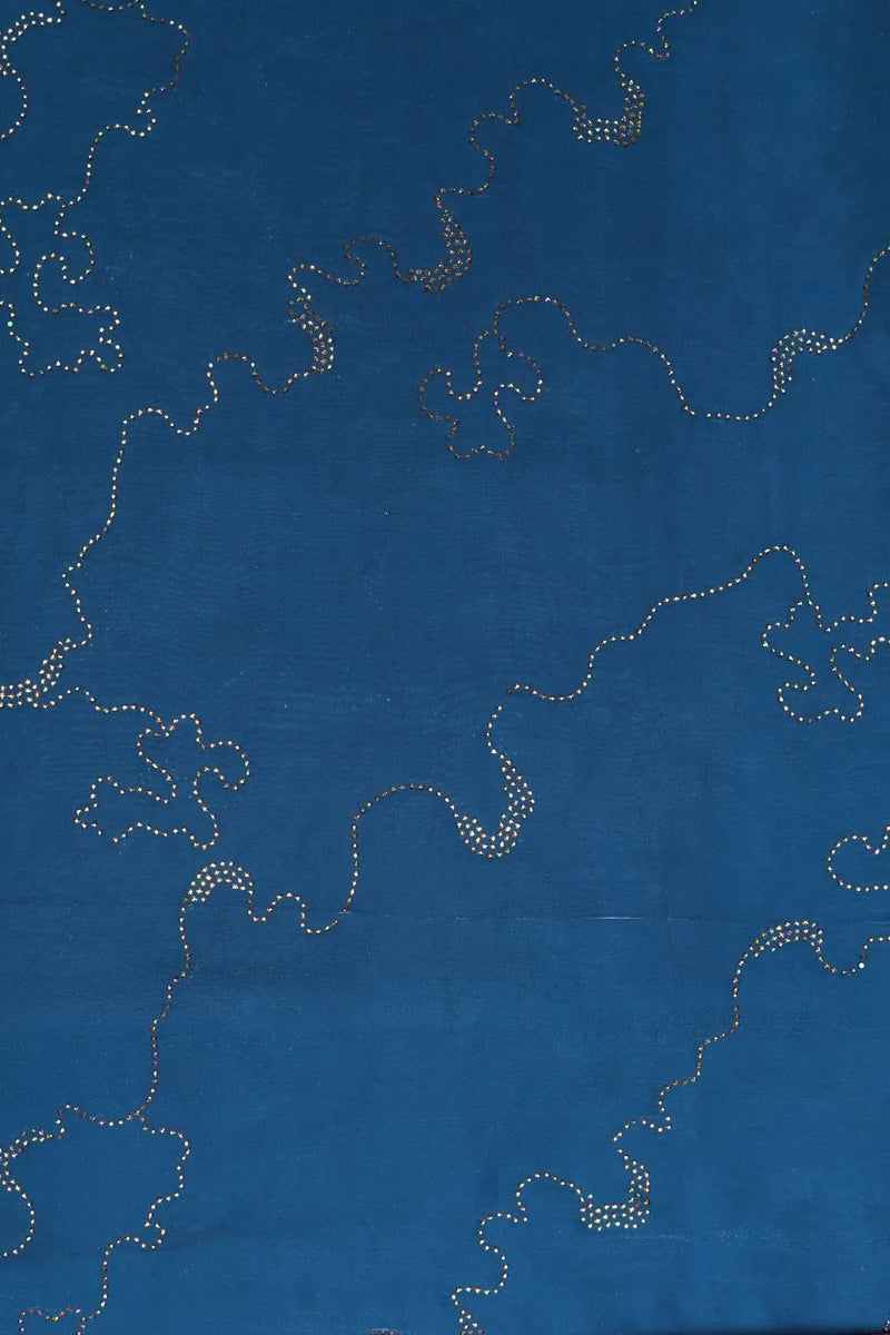 Blue Jiny Miny Diamond Work Fabric
