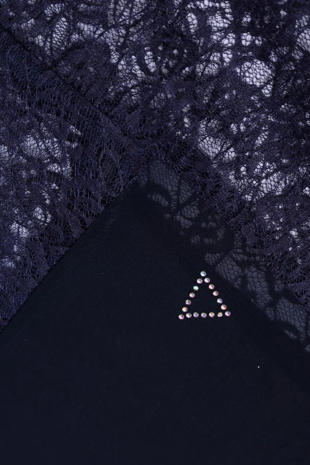 Blue Triangle Stonework Stole For Abaya