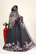 Blush Floral Weightless Drape Shrug Elegant Modest Abaya Overlay
