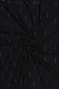 Zari Work Border Black Stole For Abaya