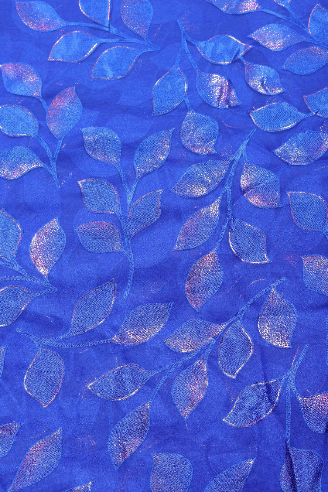 Brasso Fabric with Colorful Foil Work