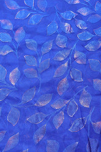 Brasso Fabric with Colorful Foil Work