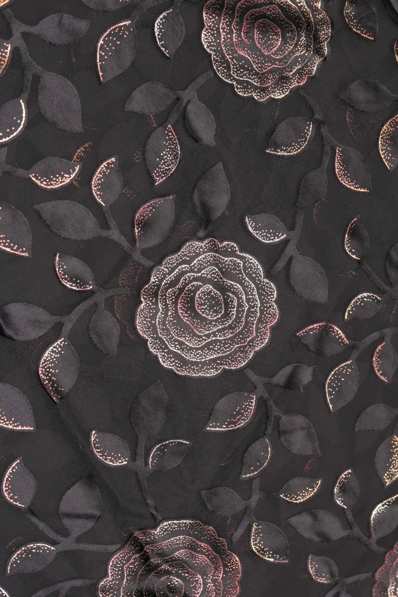 Brasso Fabric with Foil Applique Design