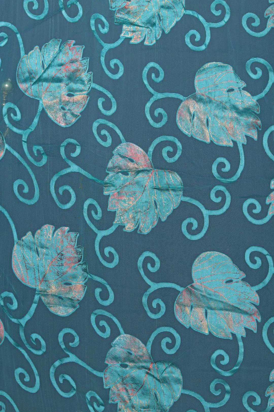 Brasso Fabric with Foil Print Design