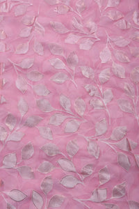 Brasso Fabric with Pink Foil Work