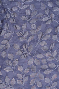 Brasso Fabric with Purple Foil Design