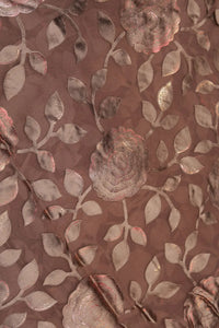 Brasso Fabric with Silver Foil Motifs