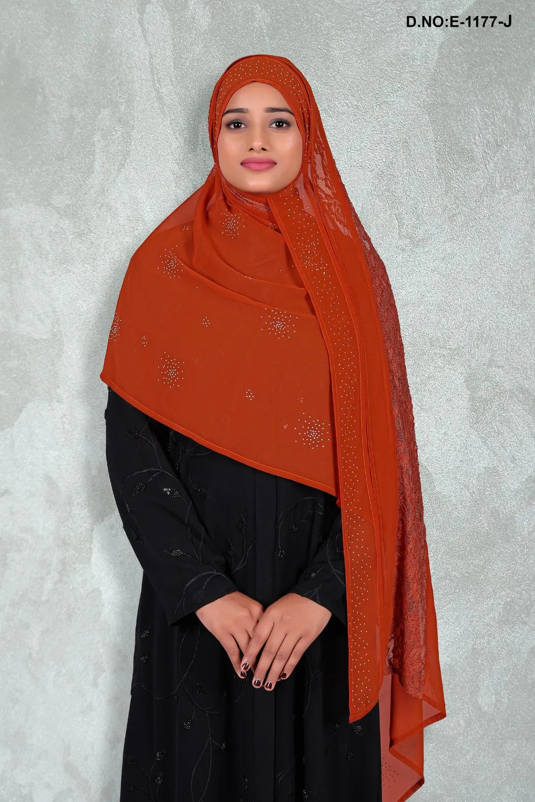 Bronze Premium Diamond Embellished Dupatta with Delicate Net Lace