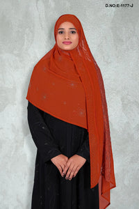 Bronze Premium Diamond Embellished Dupatta with Delicate Net Lace