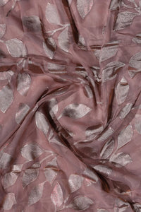 Brown Colored Foil Brasso Textile Fabric