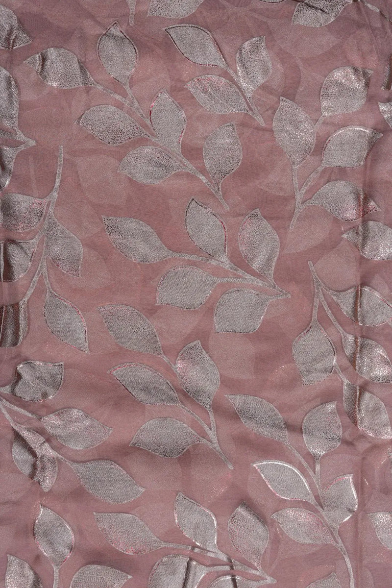 Brown Colored Foil Brasso Textile Fabric