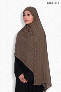 Brown Designer Diamond Work Dark Lining Dupatta