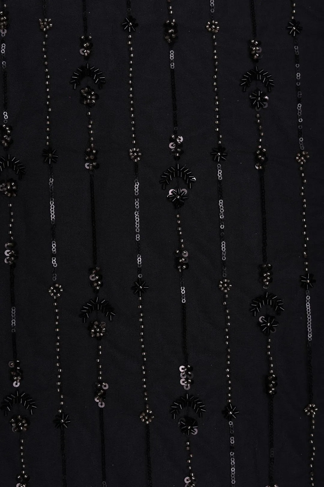 Butterfly Net With Fine Black Work Black Fabrics