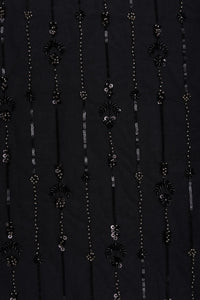 Butterfly Net With Fine Black Work Black Fabrics