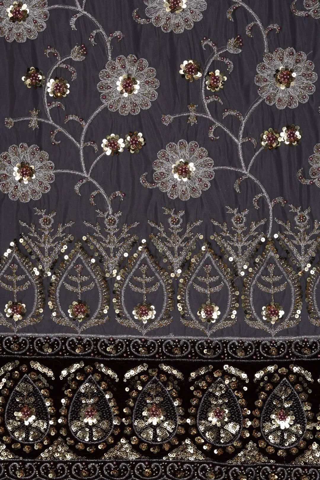 Butterfly Net With Heavy Florer Work Fabric