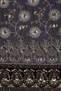 Butterfly Net With Heavy Florer Work Fabric