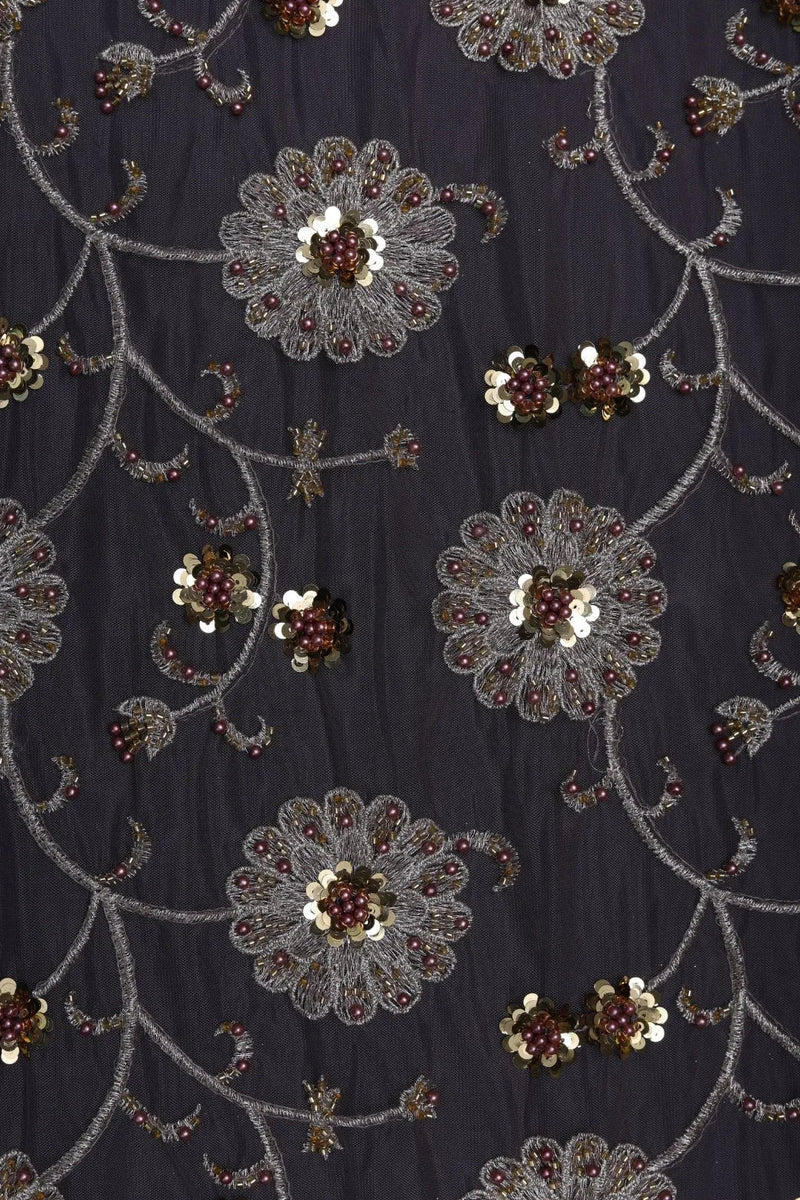 Butterfly Net With Heavy Florer Work Fabrics