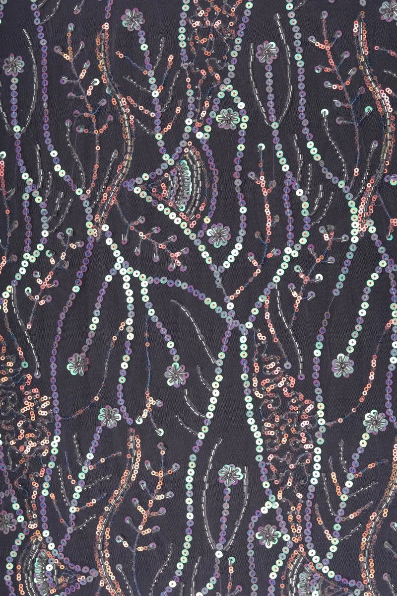 Butterfly Net With Midnight Hand Work Fabrics