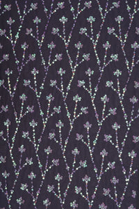 Butterfly Net With Multi Color Work Fabric