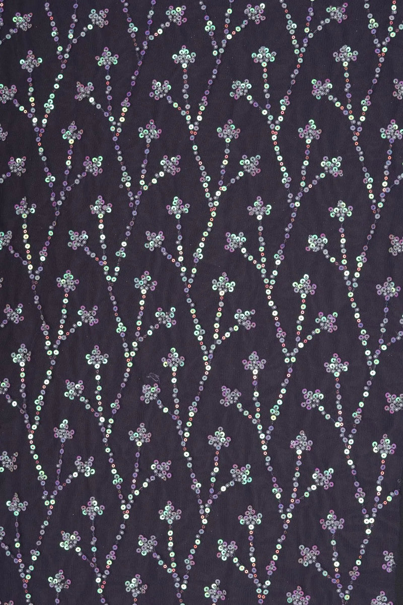 Butterfly Net With Multi Color Work Fabric