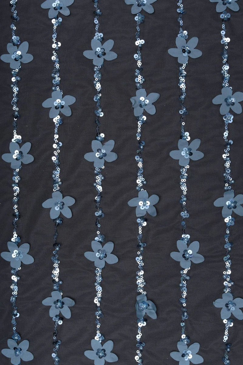 Butterfly Net With Skyblue Hand Work Fabrics