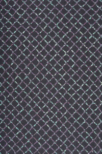Butterfly Net With Square Work Black Fabric