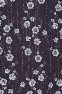 Butterfly Net With White Hand Work Fabric